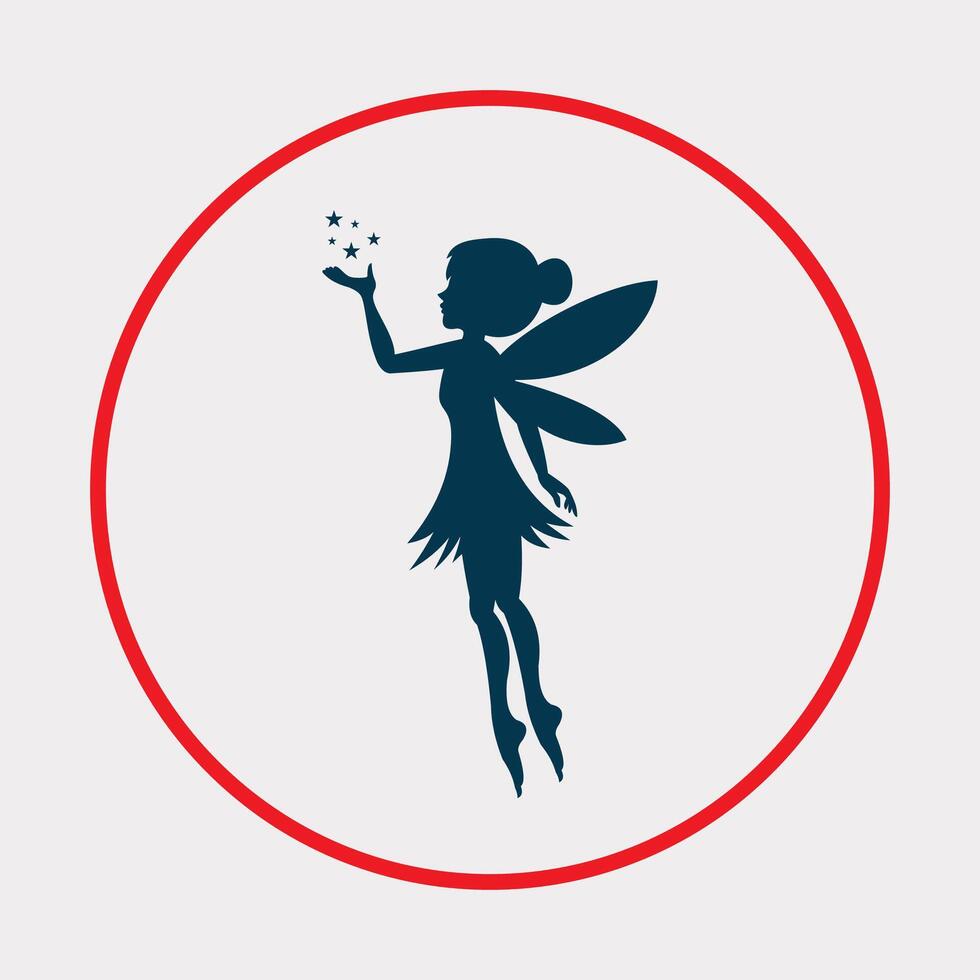 Fairy icon beautiful background abstract colorful illustration design vector