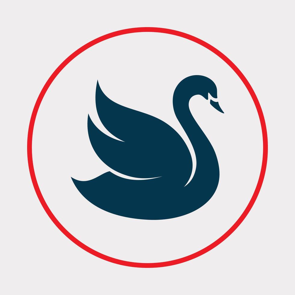 Swan icon beautiful background abstract colorful illustration design vector