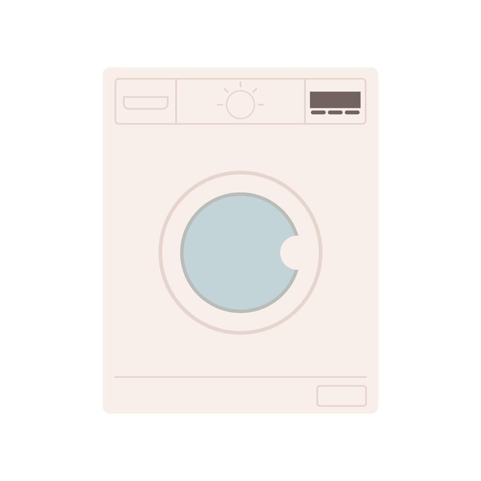 Washing machine . Washing machine on white background. vector