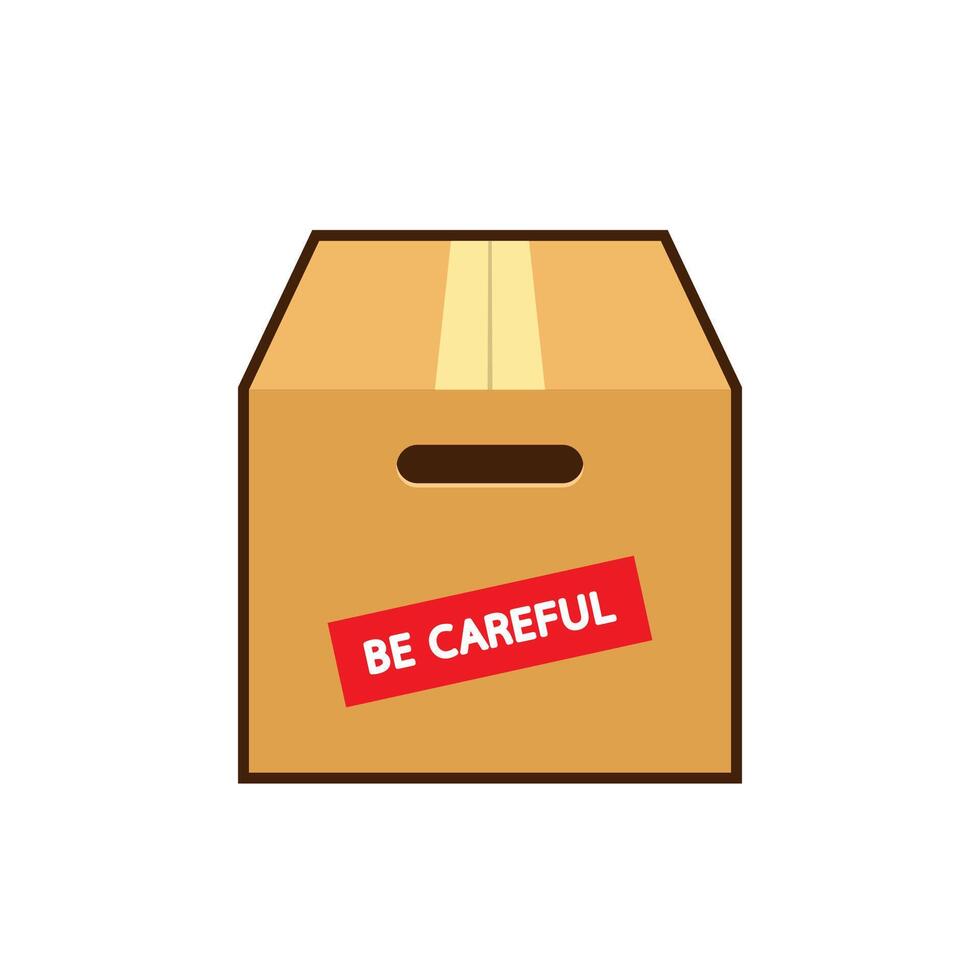 Box cartoon . free space for text. wallpaper. Parcel box. vector