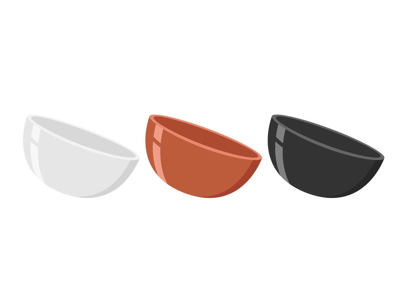 Bowl on white background. bowl . vector