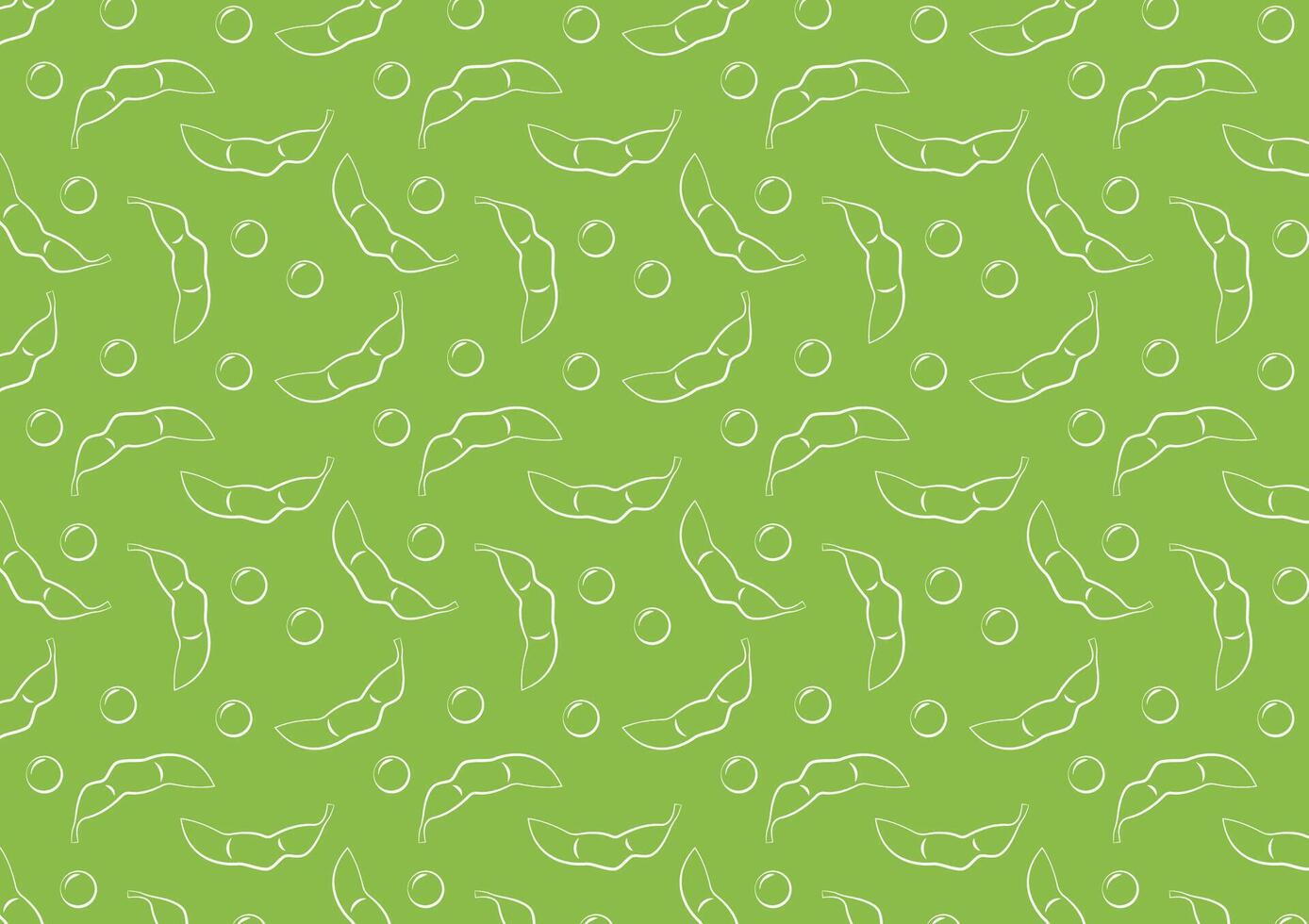Green peas pattern wallpaper. Green peas on Green background. vector