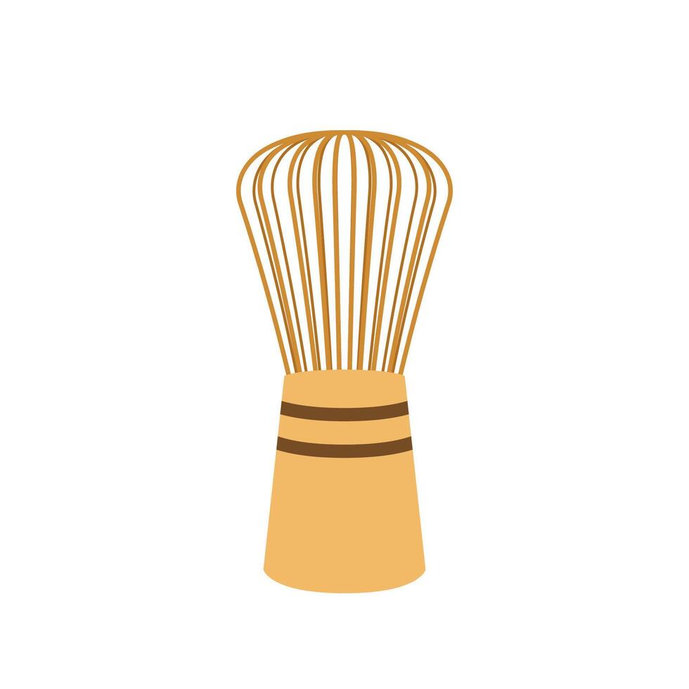 Matcha whisk . Matcha whisk on pastel background. vector