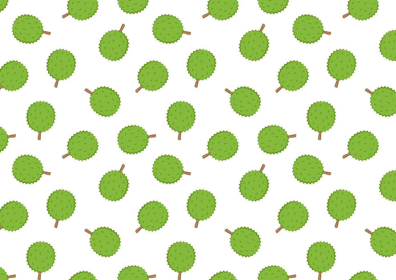 Durian pattern wallpaper. Durian on white background. vector