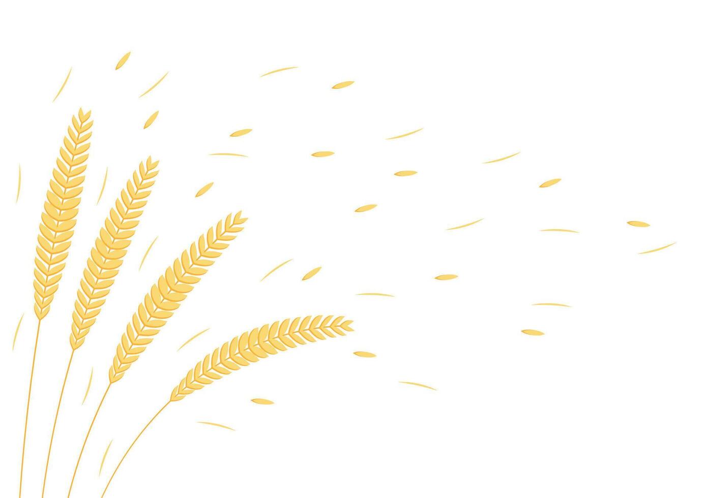 Wheat pattern wallpaper. oat symbol. free space for text. rice sign. Rice pattern wallpaper. vector