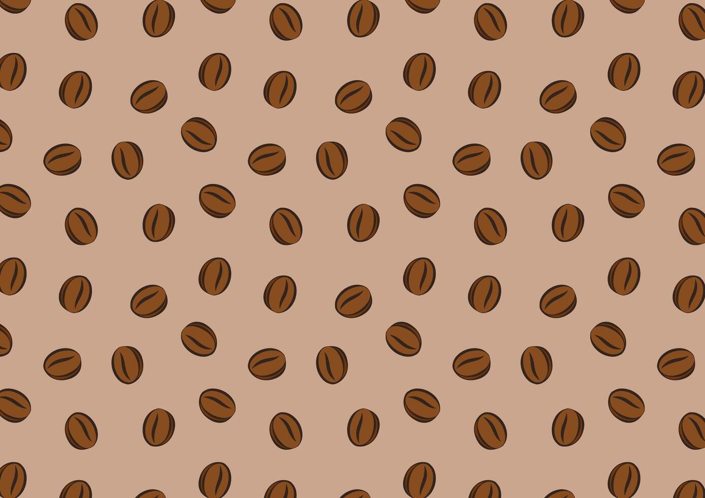 Coffee beans . Coffee pattern wallpaper vector