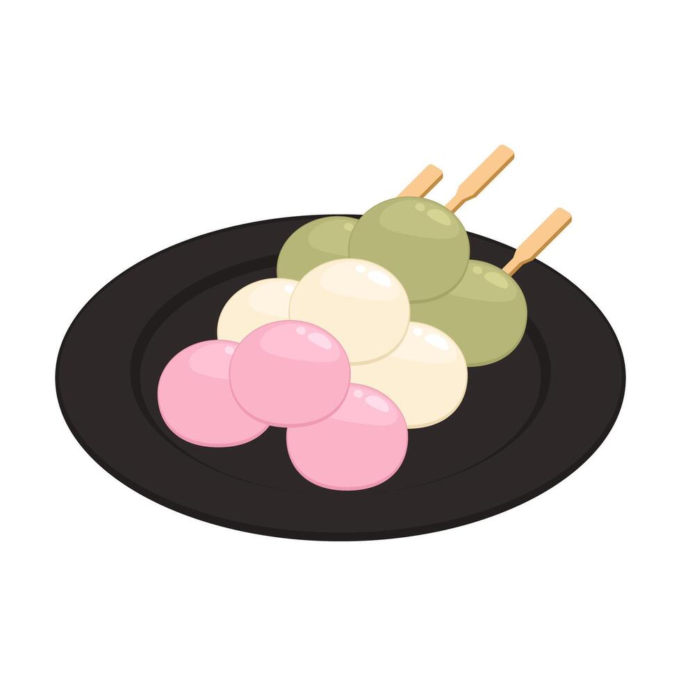 Mochi . Mochi on white background. Mochi stick . vector