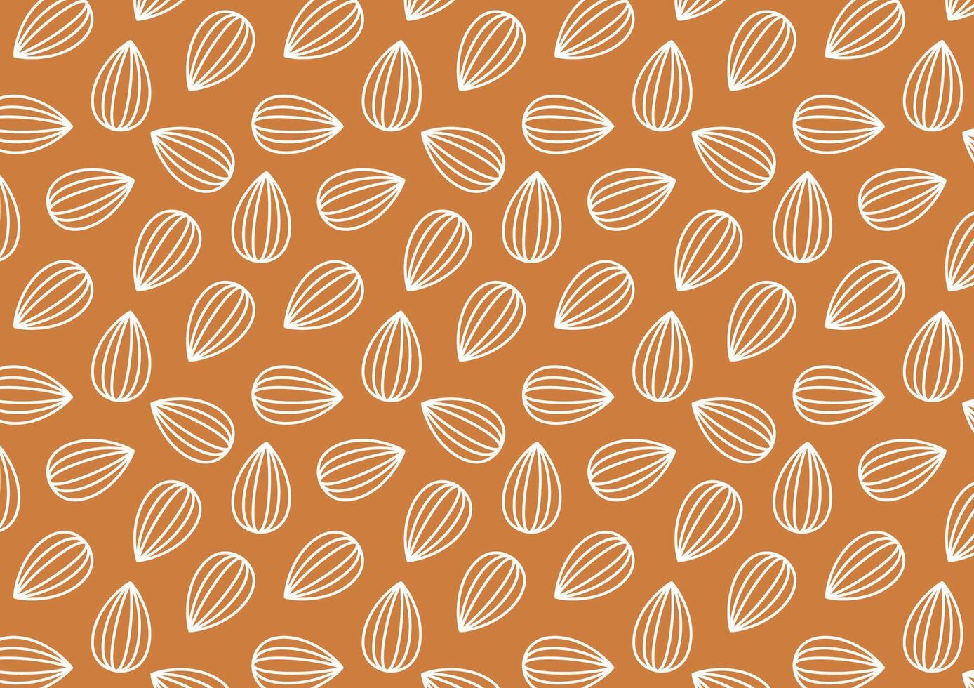 Almond . Almond pattern wallpaper. Almond doodle symbol. vector