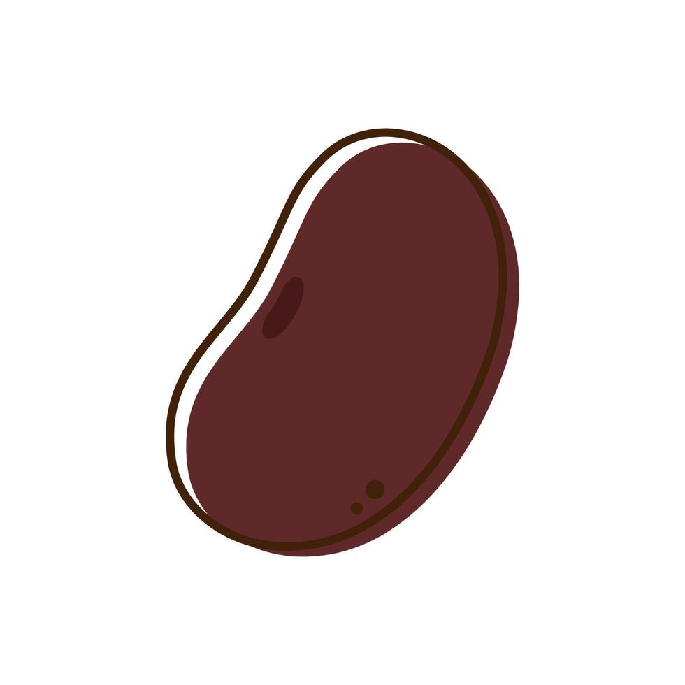 kidney bean on white background. kidney bean logo design. vector