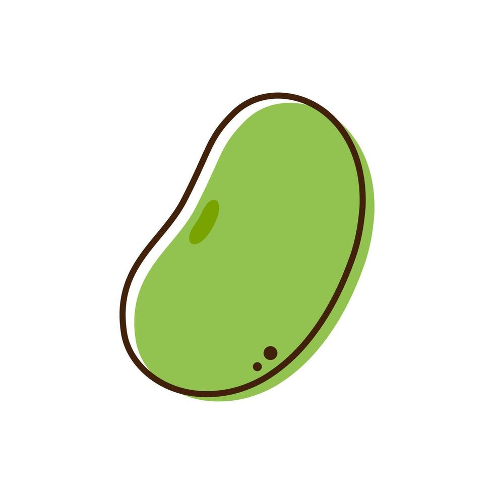 Mung Bean . Mung Bean on white background. vector
