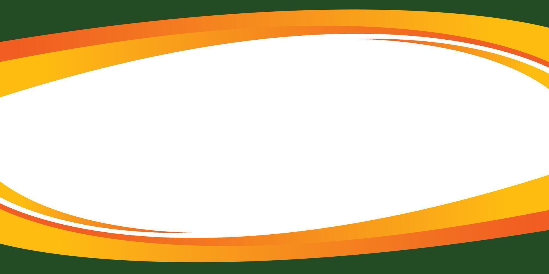 Wave Abstract Background Green and Orange vector