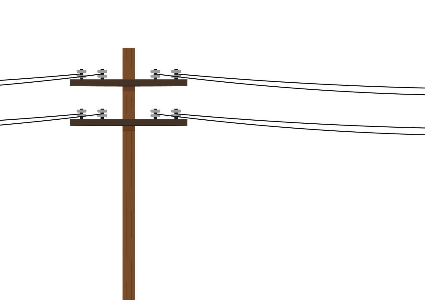 Electric pole . electric pole on white background. free space for text. vector