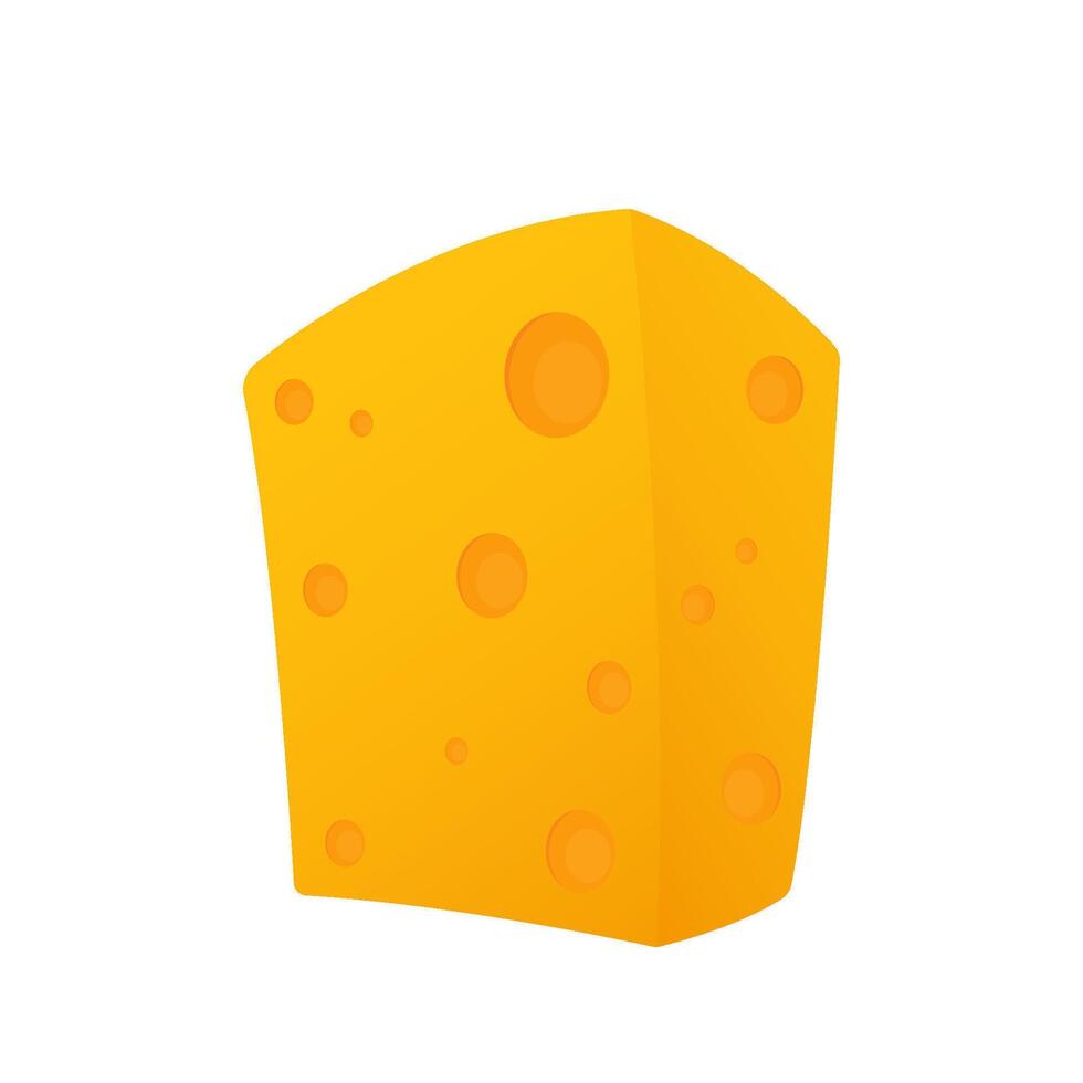 Cheese cartoon. Cheese isolated on white background. vector