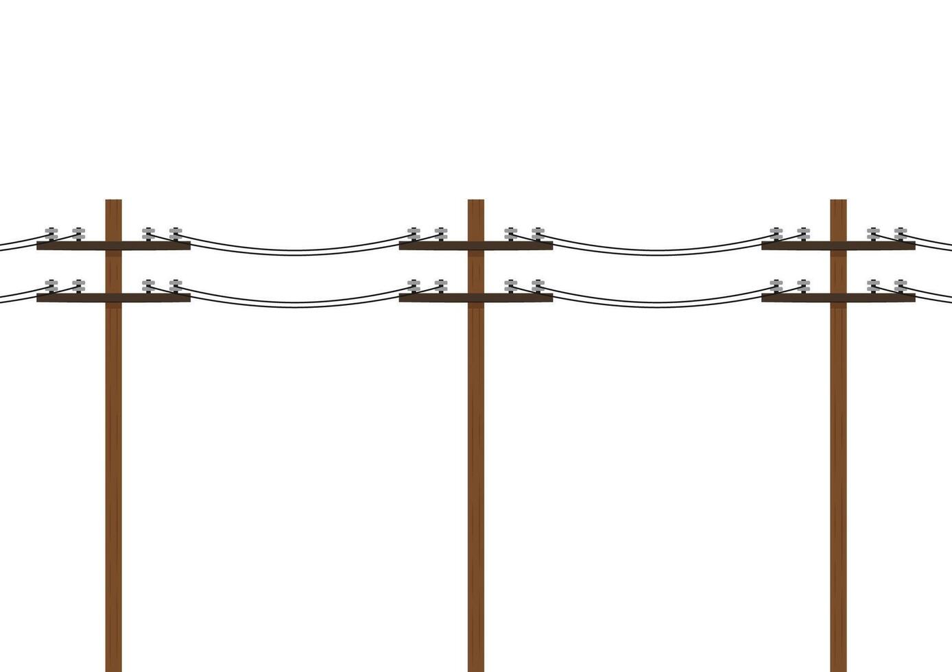 Electric pole . electric pole on white background. free space for text. vector