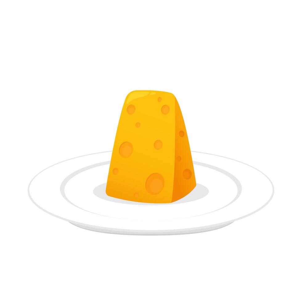 Cheese cartoon. Cheese isolated on white background. vector