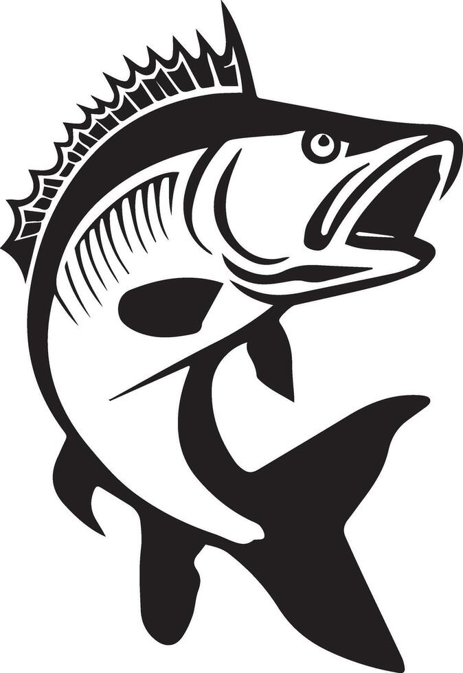 A silhouette of a fish in style. vector