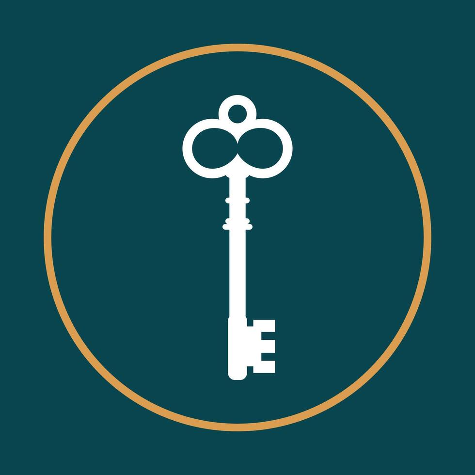 Old key symbol dark abstract background beautiful illustration design vector