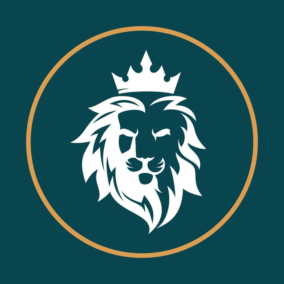 King lion symbol dark abstract background beautiful illustration design vector