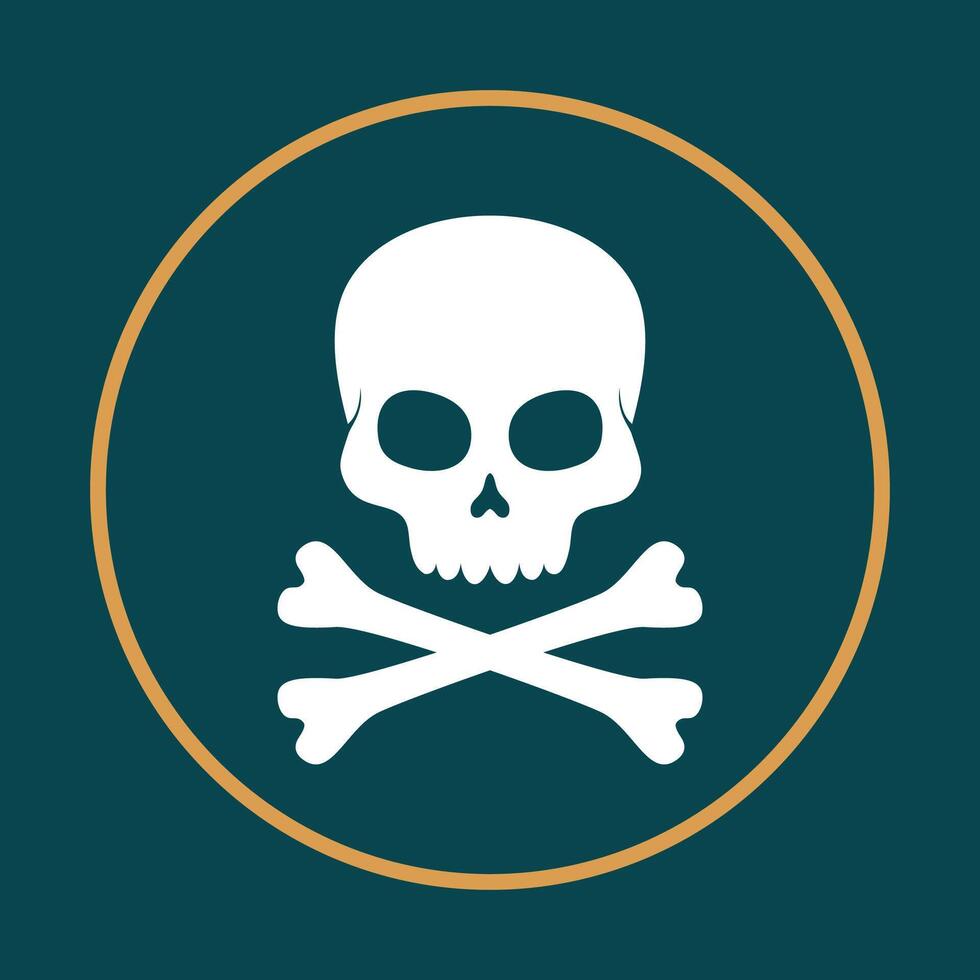 Crossbones skull symbol dark abstract background beautiful illustration design vector