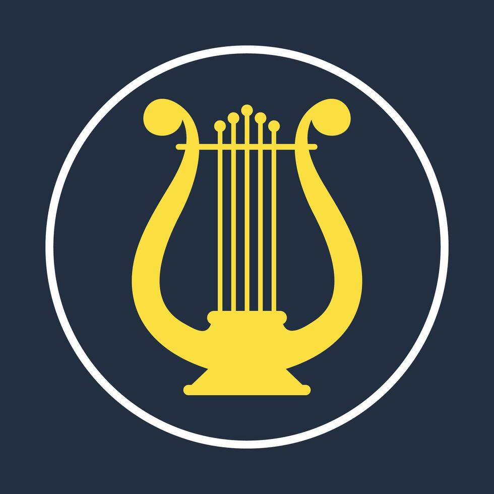 Harp symbol beautiful background abstract illustration design vector