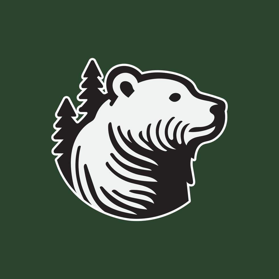 Wild Nature Bear Symbol vector