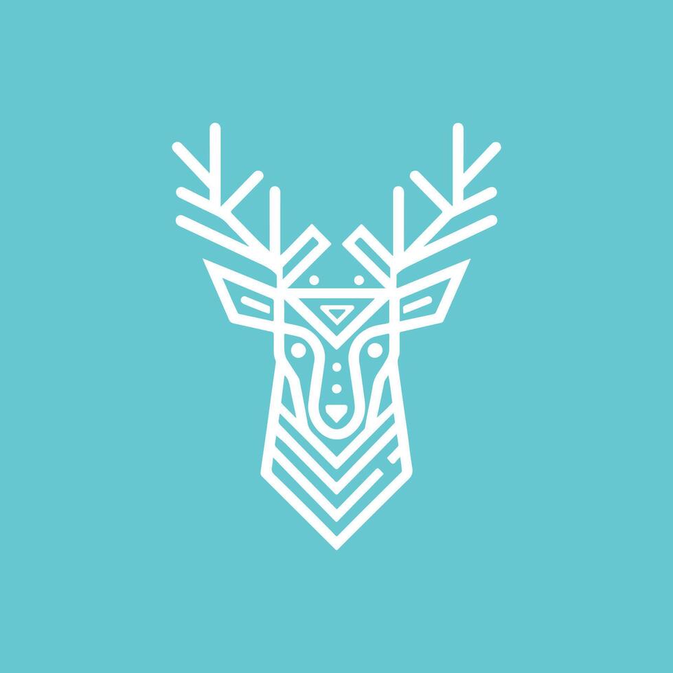 Abstract Geometric Deer Art vector
