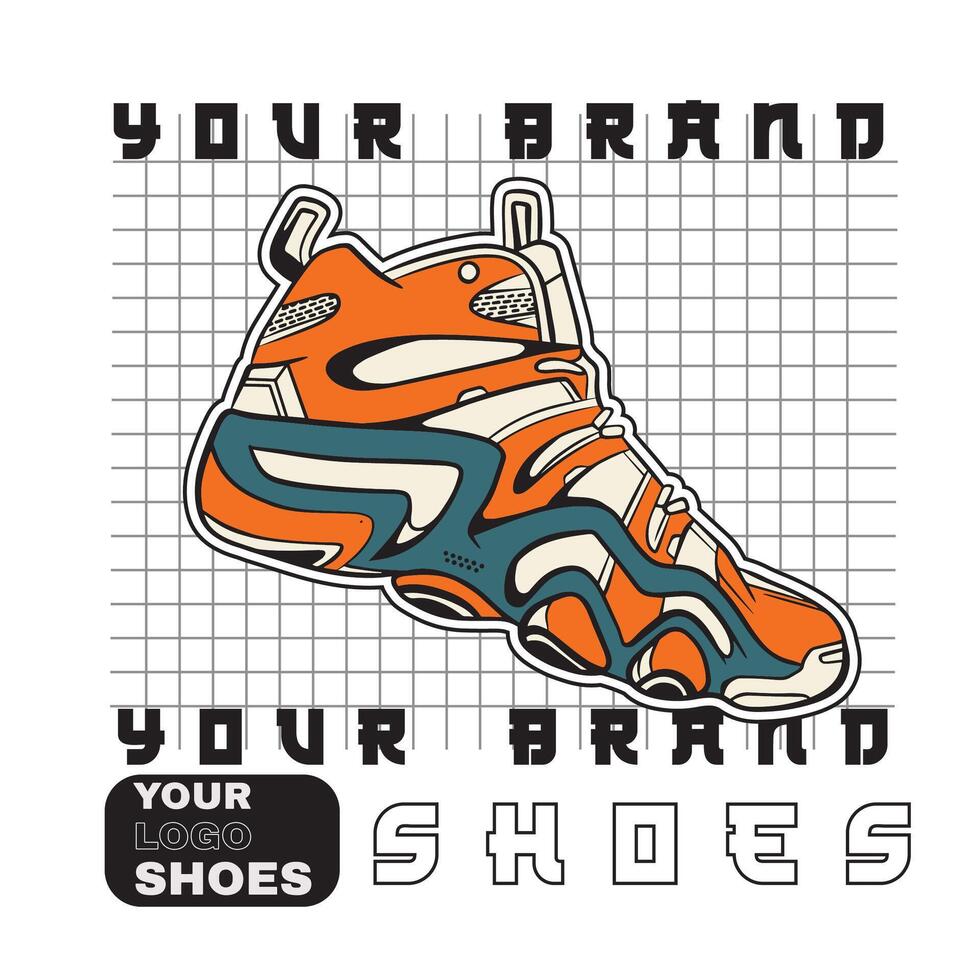 Sneaker shoes . Concept. Flat design. illustration. Sneakers in flat style. Sneakers side view. Fashion sneakers. vector