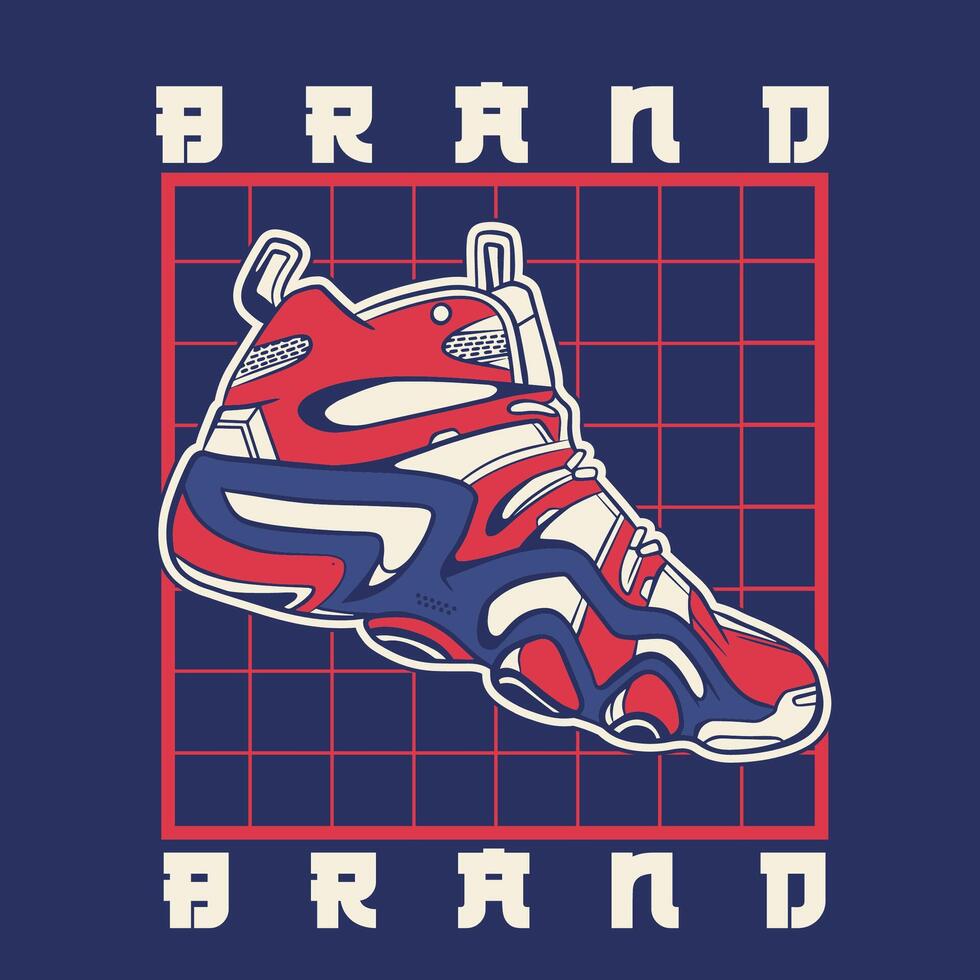 Sneaker shoes . Concept. Flat design. illustration. Sneakers in flat style. Sneakers side view. Fashion sneakers. vector