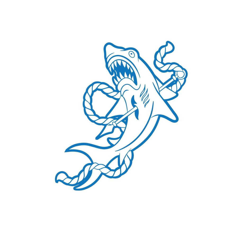 shark logo design template inspiration vector