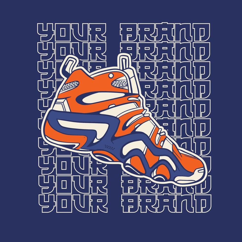 Sneaker shoes . Concept. Flat design. illustration. Sneakers in flat style. Sneakers side view. Fashion sneakers. vector