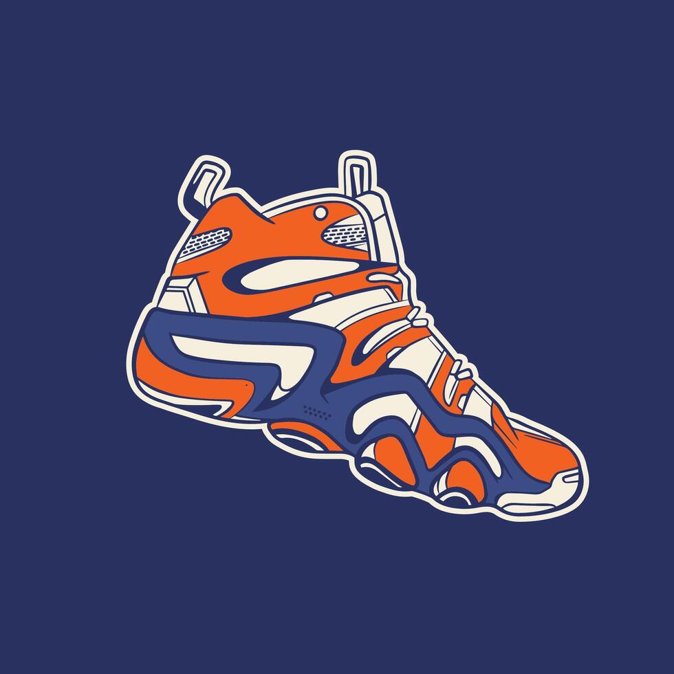 Sneaker shoes . Concept. Flat design. illustration. Sneakers in flat style. Sneakers side view. Fashion sneakers. vector