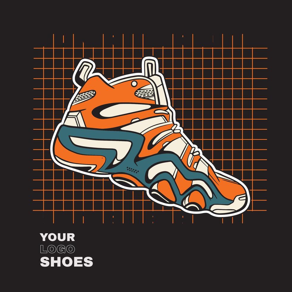 Sneaker shoes . Concept. Flat design. illustration. Sneakers in flat style. Sneakers side view. Fashion sneakers. vector