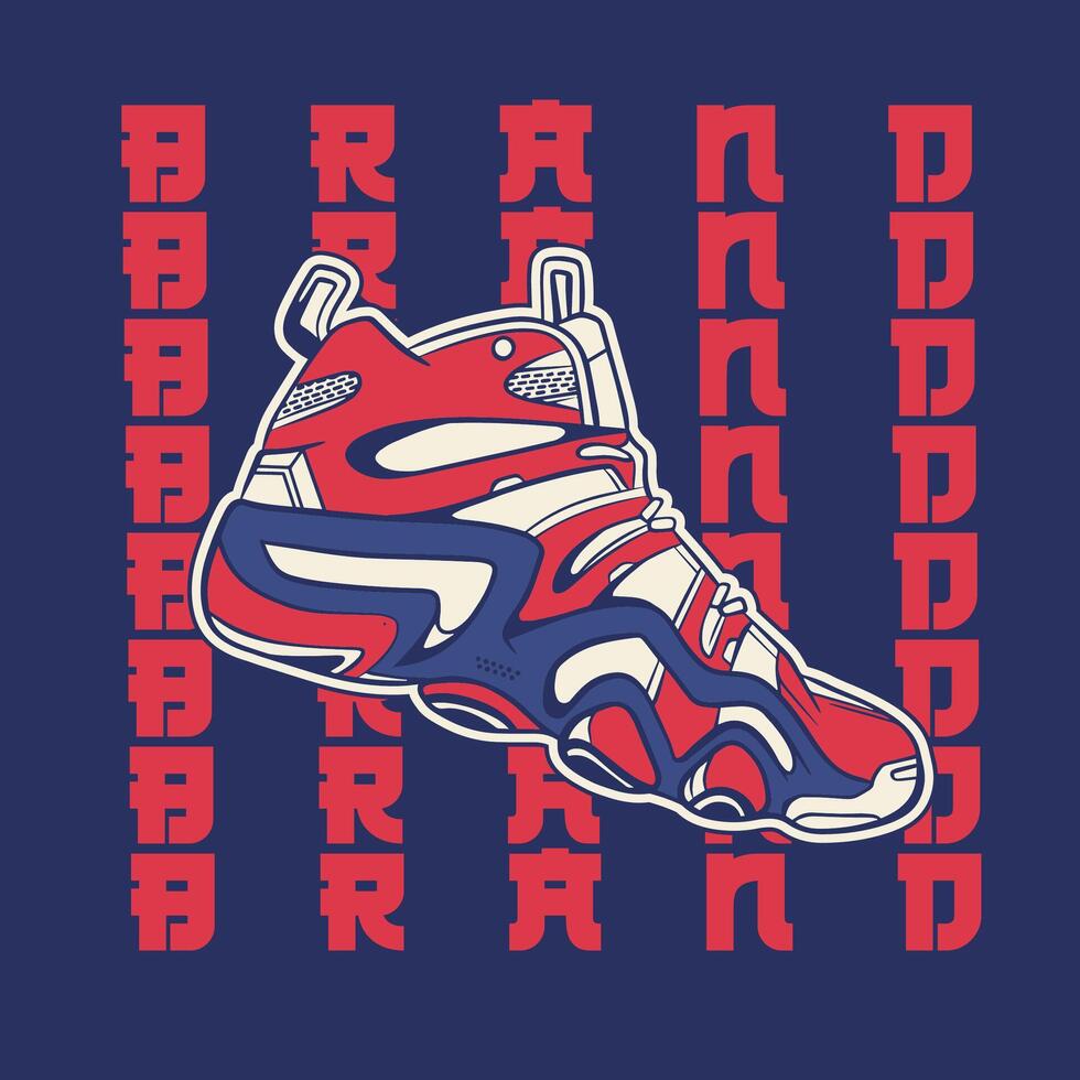 Sneaker shoes . Concept. Flat design. illustration. Sneakers in flat style. Sneakers side view. Fashion sneakers. vector