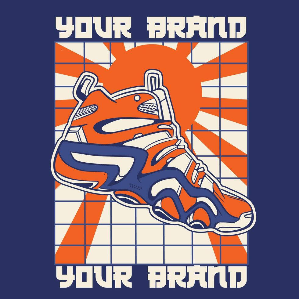 Sneaker shoes . Concept. Flat design. illustration. Sneakers in flat style. Sneakers side view. Fashion sneakers. vector