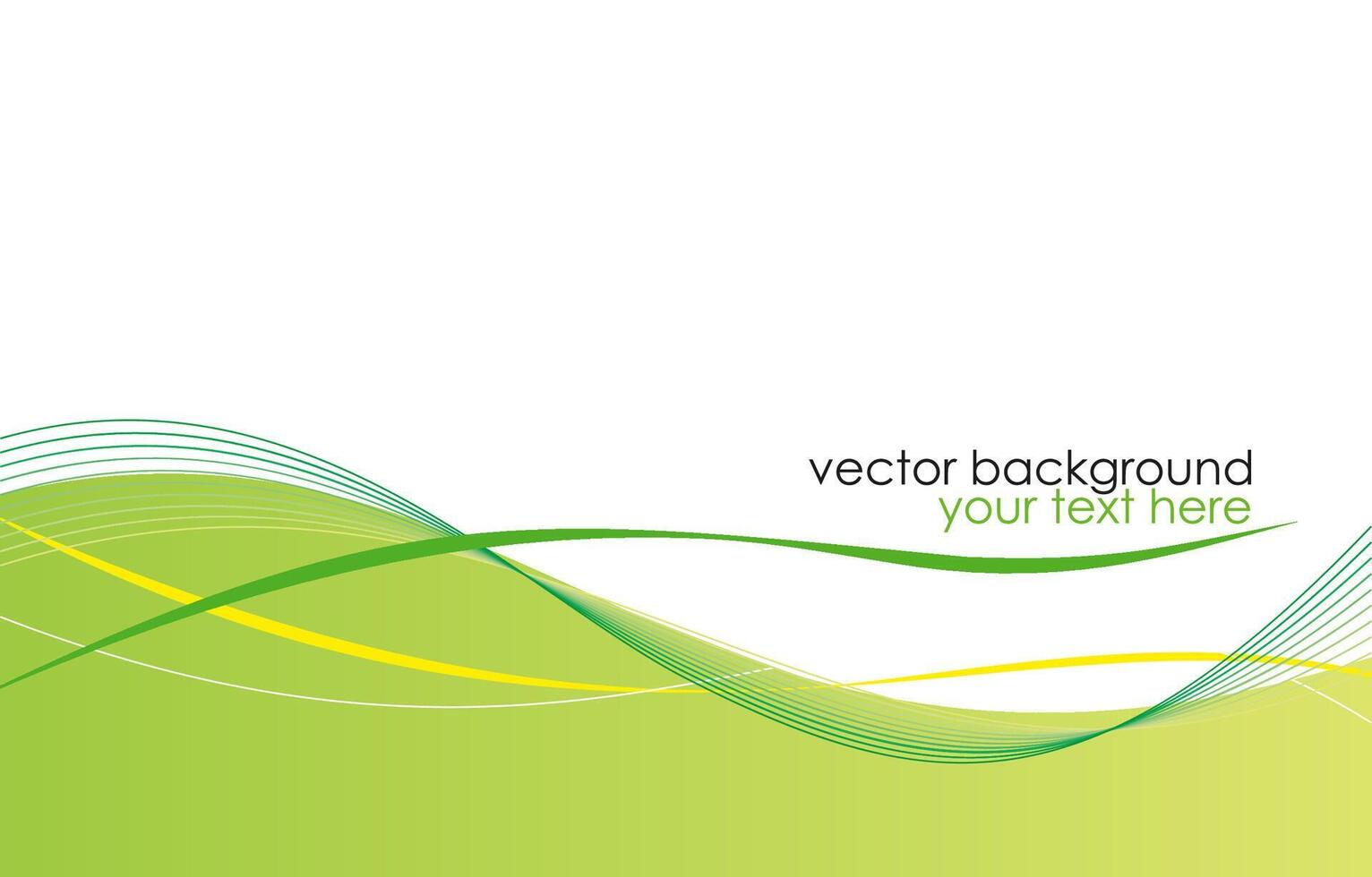 Abstract green wavy minimal background. Fresh backdrop for presentations, wallpaper, web page design vector