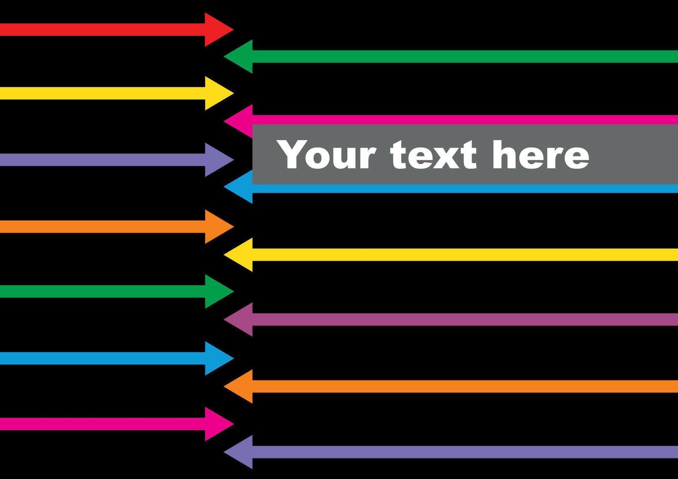 Colorful arrows abstract background with text vector