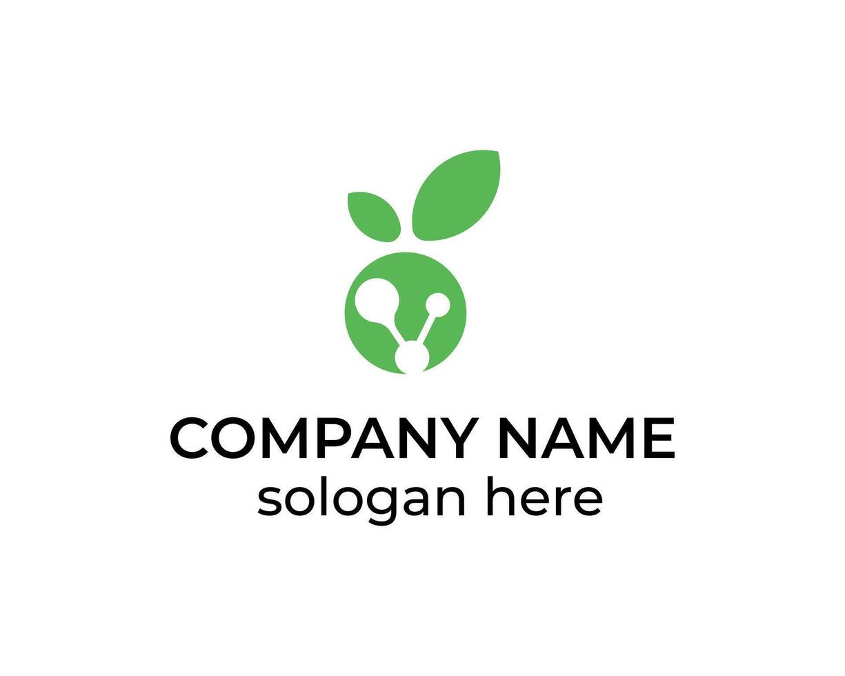 Food technology logo design template for company vector