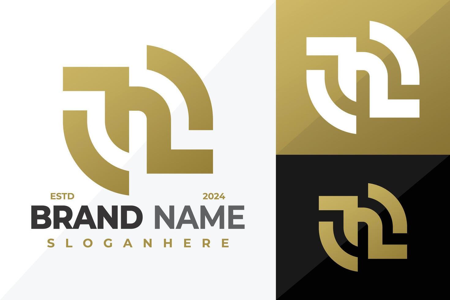 Letter N Monogram Unique Monogram logo design symbol icon illustration vector