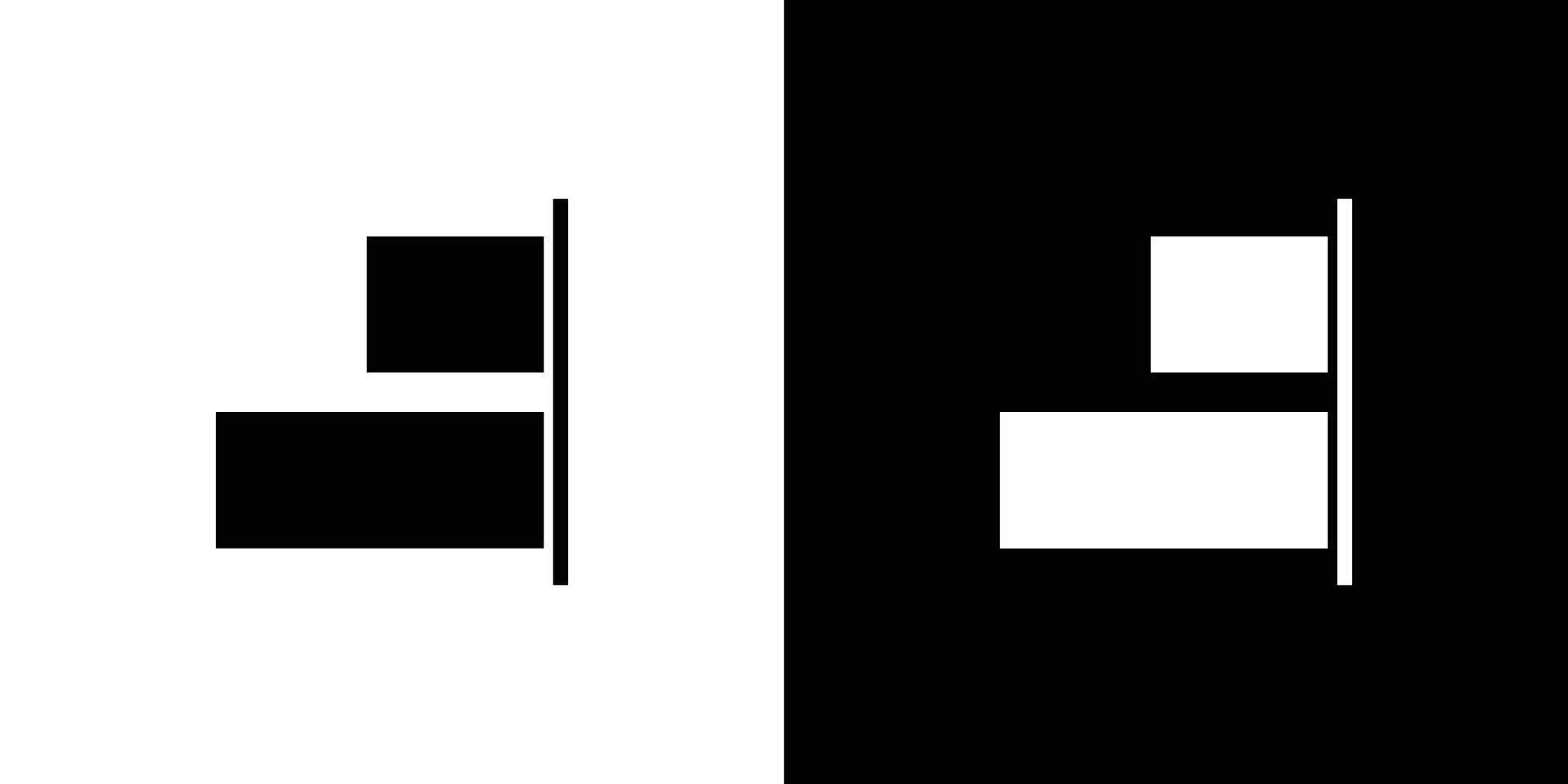 Align right flat icon vector