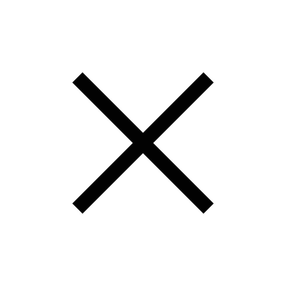 Cross mark icon for website and app vector