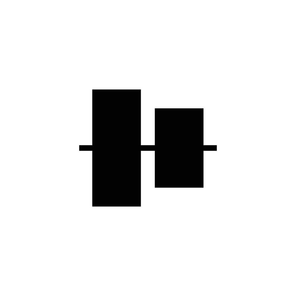 Horizontal align icon symbol vector
