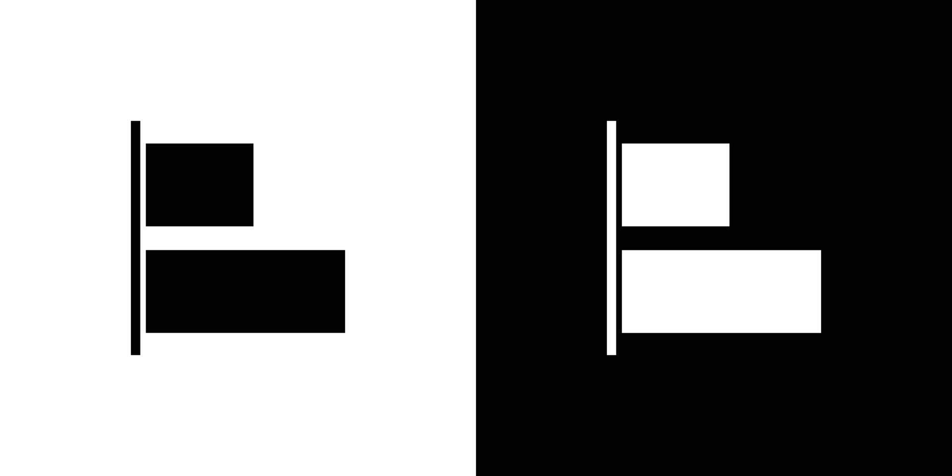 Align left icon flat style vector
