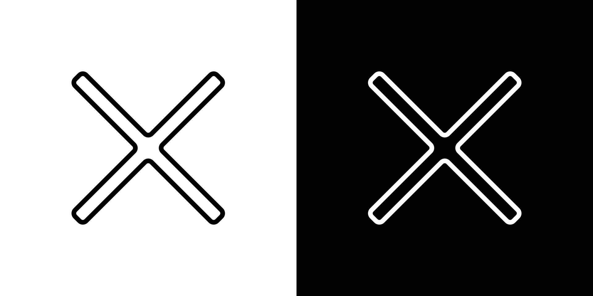 Cross line icon for website and app vector