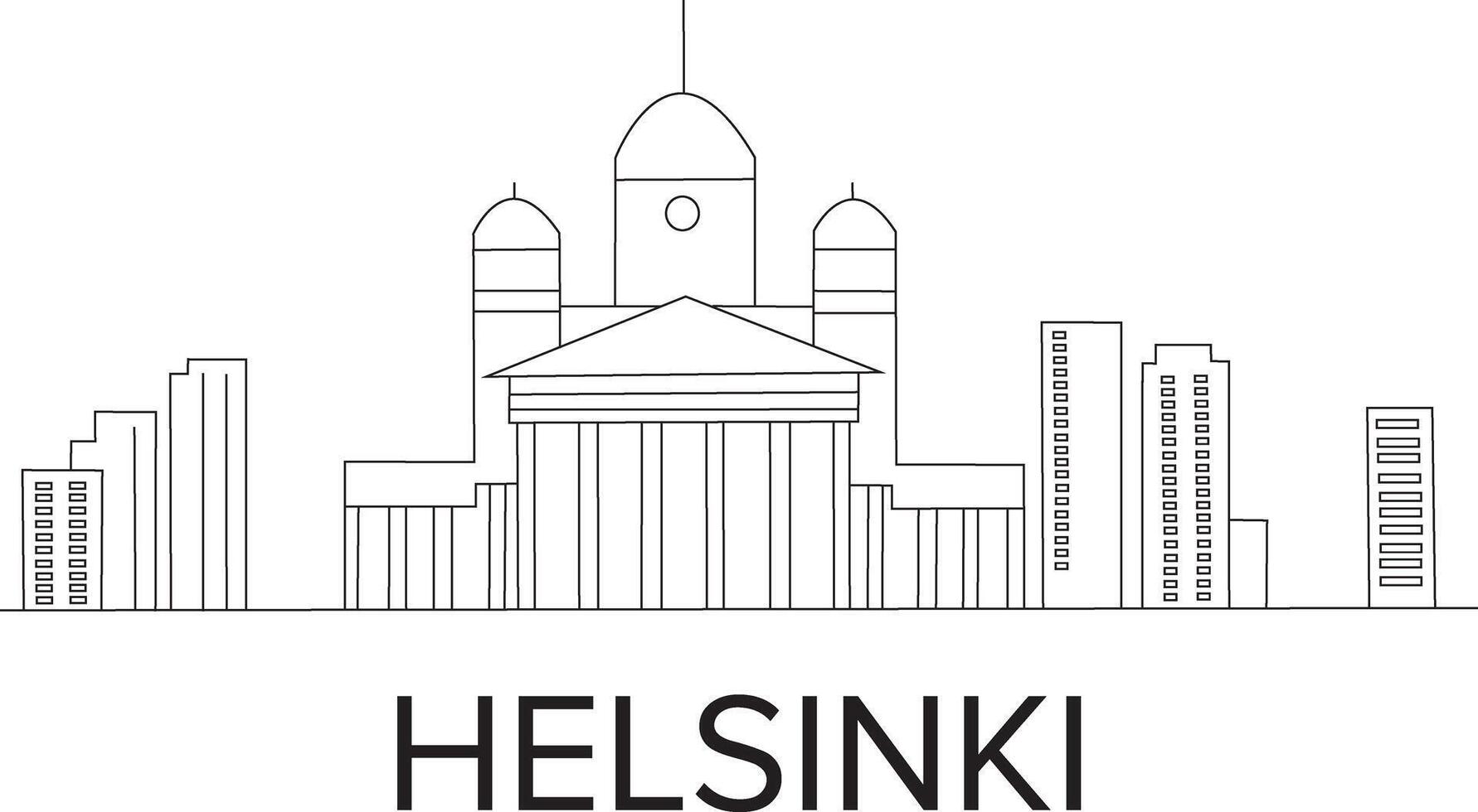 Helsinki City Line Draw vector