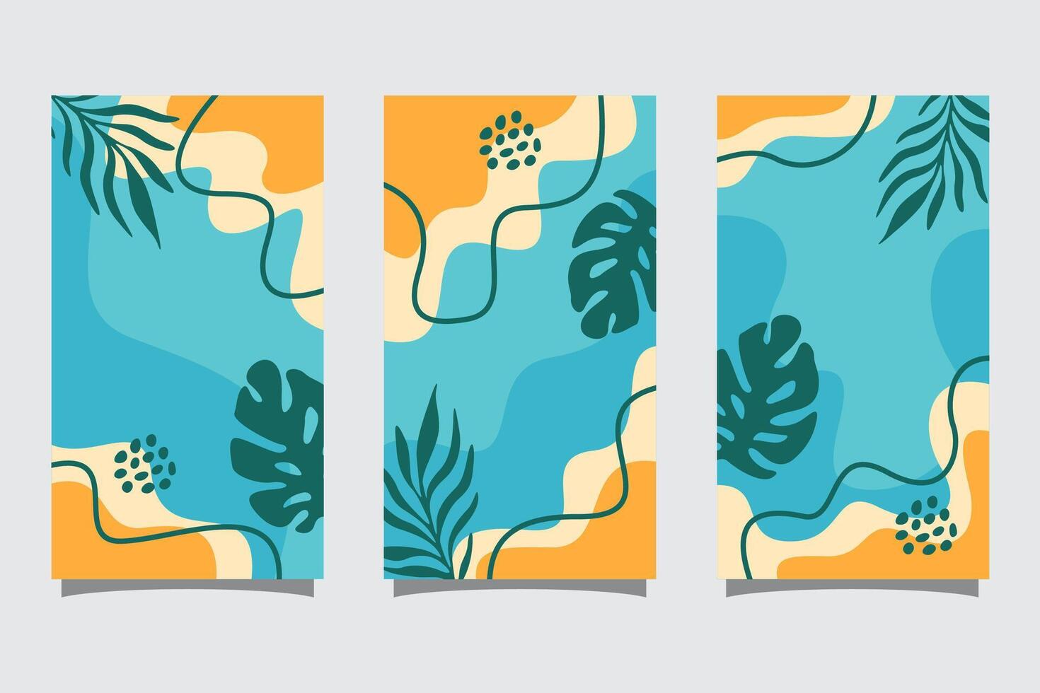 Summer abstract background with copy space for text for banner, greeting card, poster, advertising and social media stories design templates vector