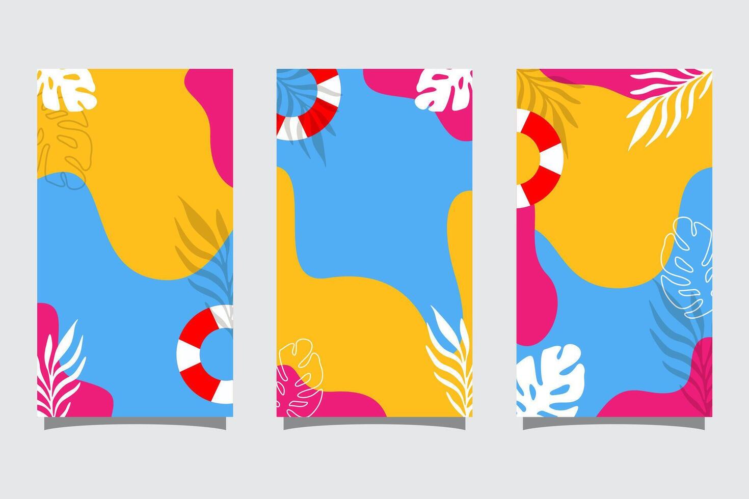 Summer abstract background with copy space for text for banner, greeting card, poster, advertising and social media stories design templates vector