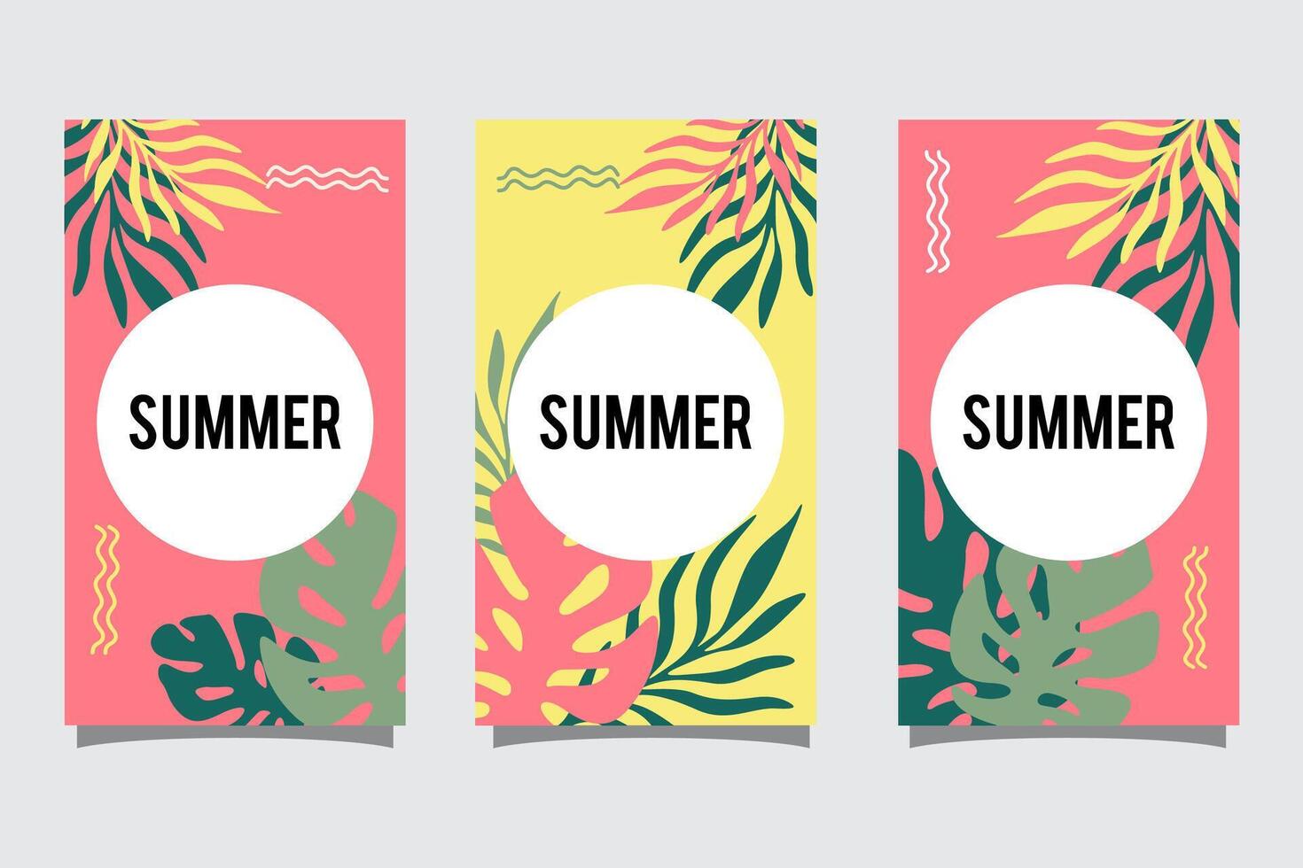 Summer abstract background with copy space for text for banner, greeting card, poster, advertising and social media stories design templates vector