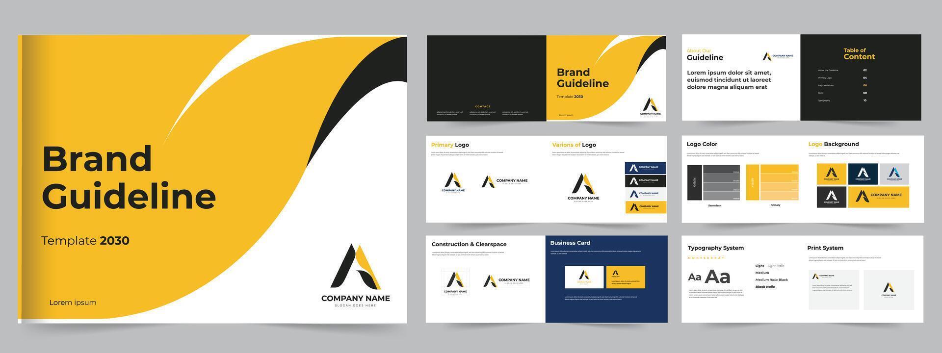 Brand Guidelines Template, Modern Brand Guidelines vector
