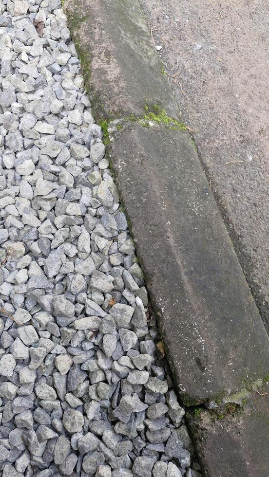 Materials for unfinished sidewalks, in the work completion stage photo