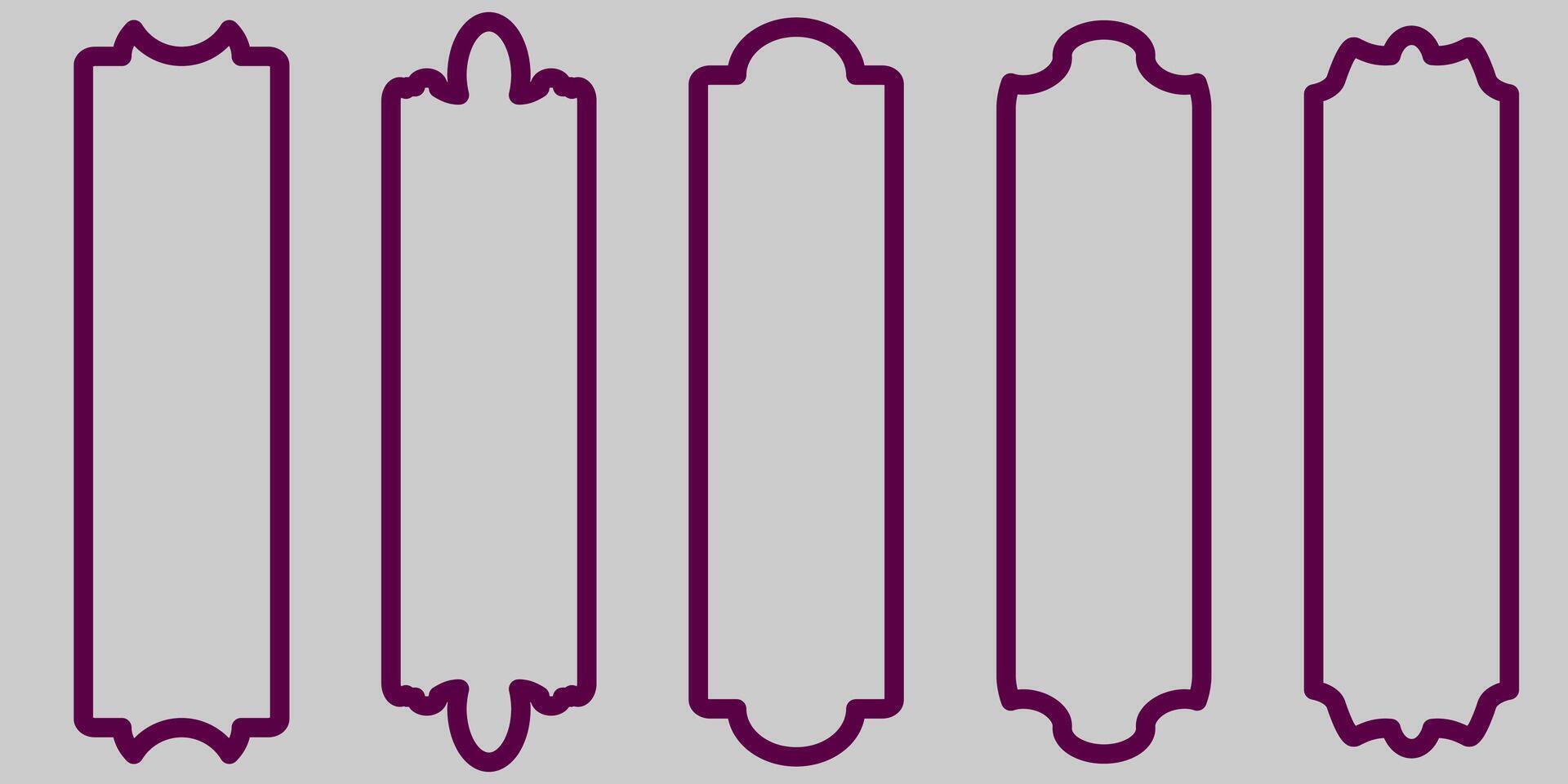 a collection of frames for design and photo decoration vector